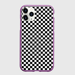 Чехол iPhone 11 Pro матовый Шахматное пано, цвет: 3D-фиолетовый
