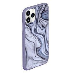 Чехол iPhone 11 Pro матовый Чёрная акварель, цвет: 3D-серый — фото 2