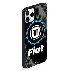 Чехол iPhone 11 Pro матовый Fiat в стиле Top Gear со следами шин на фоне, цвет: 3D-черный — фото 2