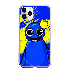 Чехол iPhone 11 Pro матовый Радужные друзья радостный Синий, цвет: 3D-светло-сиреневый