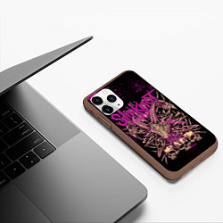 Чехол iPhone 11 Pro матовый Slipknot pink, цвет: 3D-коричневый — фото 2