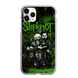 Чехол iPhone 11 Pro матовый Slipknot green art, цвет: 3D-светло-сиреневый