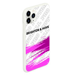 Чехол iPhone 11 Pro матовый Brighton pro football: символ сверху, цвет: 3D-белый — фото 2