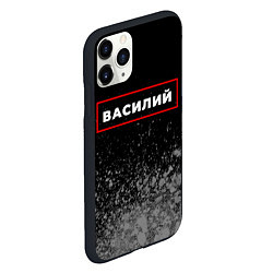 Чехол iPhone 11 Pro матовый Василий - в красной рамке на темном, цвет: 3D-черный — фото 2