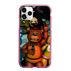 Чехол iPhone 11 Pro матовый Five Nights at Frеddys, цвет: 3D-малиновый