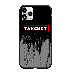 Чехол iPhone 11 Pro матовый Таксист - в красной рамке на темном