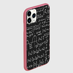 Чехол iPhone 11 Pro матовый Геометрические формулы, цвет: 3D-малиновый — фото 2