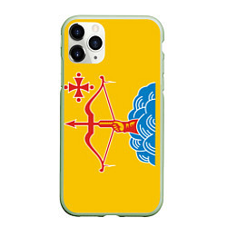 Чехол iPhone 11 Pro матовый Кировская область - герб, цвет: 3D-салатовый