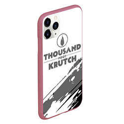 Чехол iPhone 11 Pro матовый Thousand Foot Krutch логотип, цвет: 3D-малиновый — фото 2