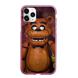 Чехол iPhone 11 Pro матовый Five Nights аt Frеddys, цвет: 3D-малиновый