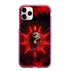 Чехол iPhone 11 Pro матовый Slipknot red satan star