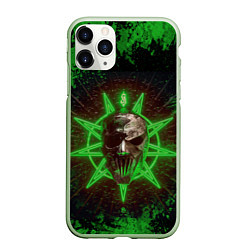 Чехол iPhone 11 Pro матовый Slipknot green star