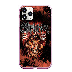 Чехол iPhone 11 Pro матовый Slipknot horror, цвет: 3D-розовый