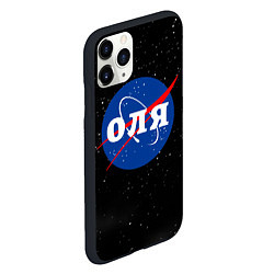 Чехол iPhone 11 Pro матовый Оля Наса космос, цвет: 3D-черный — фото 2
