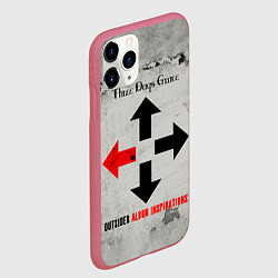 Чехол iPhone 11 Pro матовый Outsider Album Inspirations - Three Days Grace, цвет: 3D-малиновый — фото 2
