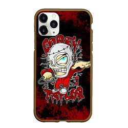 Чехол iPhone 11 Pro матовый Slipknot skull, цвет: 3D-коричневый