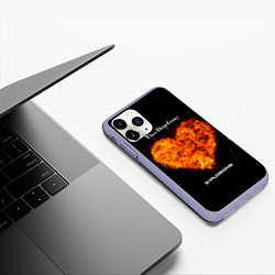 Чехол iPhone 11 Pro матовый Explosions - Three Days Grace, цвет: 3D-светло-сиреневый — фото 2