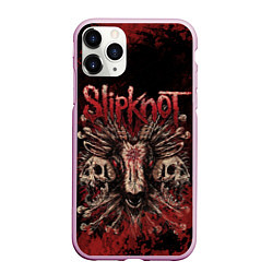 Чехол iPhone 11 Pro матовый Horror Slipknot, цвет: 3D-розовый