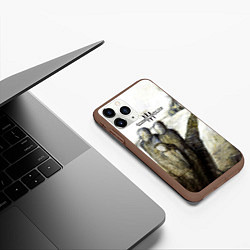 Чехол iPhone 11 Pro матовый Three Days Grace дебютный альбом, цвет: 3D-коричневый — фото 2