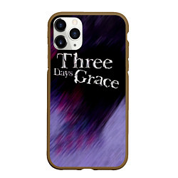 Чехол iPhone 11 Pro матовый Three Days Grace lilac, цвет: 3D-коричневый