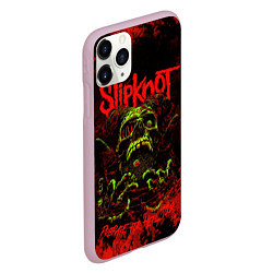 Чехол iPhone 11 Pro матовый Slipknot череп, цвет: 3D-розовый — фото 2