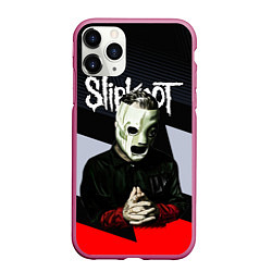 Чехол iPhone 11 Pro матовый Slipknot абстракция, цвет: 3D-малиновый