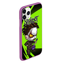 Чехол iPhone 11 Pro матовый Slipknot green, цвет: 3D-фиолетовый — фото 2