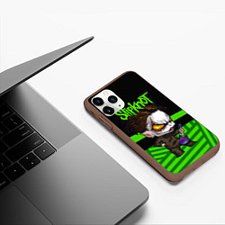 Чехол iPhone 11 Pro матовый Slipknot dark green, цвет: 3D-коричневый — фото 2