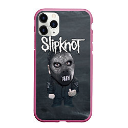 Чехол iPhone 11 Pro матовый Dark Slipknot, цвет: 3D-малиновый