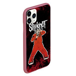 Чехол iPhone 11 Pro матовый Slipknot music, цвет: 3D-малиновый — фото 2