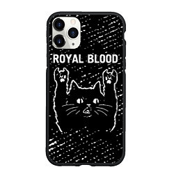 Чехол iPhone 11 Pro матовый Группа Royal Blood и рок кот, цвет: 3D-черный