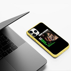 Чехол iPhone 11 Pro матовый Attack on Titan Eren Jaeger, цвет: 3D-желтый — фото 2