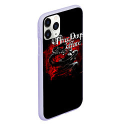 Чехол iPhone 11 Pro матовый Three Days Grace змея и ворон, цвет: 3D-светло-сиреневый — фото 2