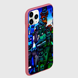 Чехол iPhone 11 Pro матовый Five Nights at Freddys 4, цвет: 3D-малиновый — фото 2