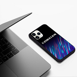 Чехол iPhone 11 Pro матовый Evangelion stream, цвет: 3D-черный — фото 2