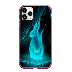 Чехол iPhone 11 Pro матовый Дух кролика, цвет: 3D-малиновый