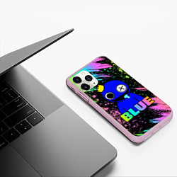 Чехол iPhone 11 Pro матовый Rainbow Friends - Blue, цвет: 3D-розовый — фото 2