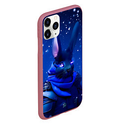 Чехол iPhone 11 Pro матовый Кролик в доспехах, цвет: 3D-малиновый — фото 2