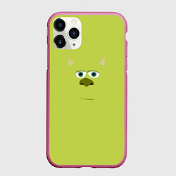 Чехол iPhone 11 Pro матовый Майк Салливан лицо, цвет: 3D-малиновый