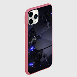 Чехол iPhone 11 Pro матовый Неоновые плиты, взрыв, цвет: 3D-малиновый — фото 2