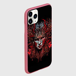 Чехол iPhone 11 Pro матовый Мистическая девушка, цвет: 3D-малиновый — фото 2