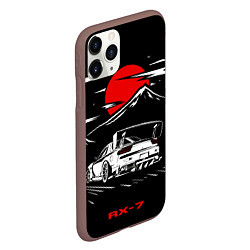 Чехол iPhone 11 Pro матовый Мазда RX - 7 JDM Style, цвет: 3D-коричневый — фото 2