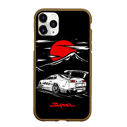 Чехол iPhone 11 Pro матовый Тойота супра - JDM Style, цвет: 3D-коричневый