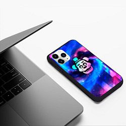 Чехол iPhone 11 Pro матовый FNAF неоновый космос, цвет: 3D-черный — фото 2