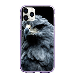 Чехол iPhone 11 Pro матовый Oрёл, цвет: 3D-светло-сиреневый