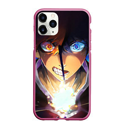 Чехол iPhone 11 Pro матовый Blue Lock anime, цвет: 3D-малиновый