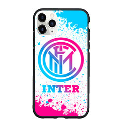 Чехол iPhone 11 Pro матовый Inter neon gradient style