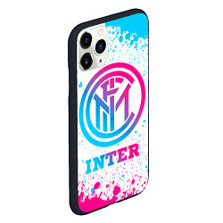 Чехол iPhone 11 Pro матовый Inter neon gradient style, цвет: 3D-черный — фото 2