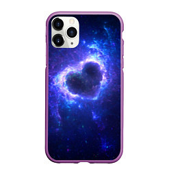 Чехол iPhone 11 Pro матовый Галактика любви - neon heart