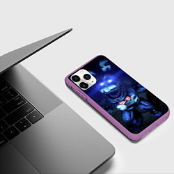Чехол iPhone 11 Pro матовый Кошмарный Бонни, цвет: 3D-фиолетовый — фото 2
